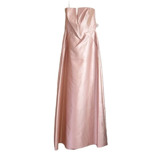 Alfred Sung Strapless Notch Bridesmaid Dress Toasted Sugar D774 NWT Size 2R - Picture 3 of 7
